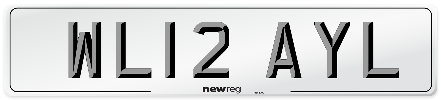 WL12 AYL Number Plate from New Reg